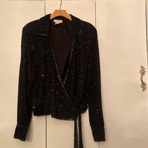 Beaded wrap top! Holiday!!